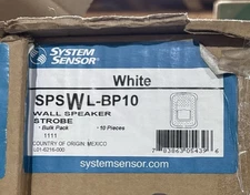 System Sensor SPSWL-BP10 Speaker Strobe White Bulk Pack 10 Units - FREE SHIPPING