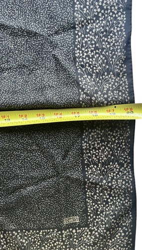 Vintage Designer Robinson Golluber Scarf Neutral Floral Square Silk Feel 80s 90s - Picture 4 of 5