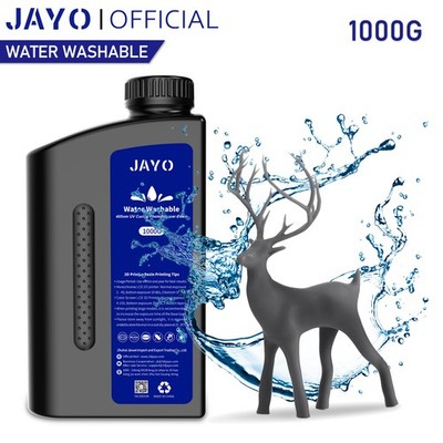 JAYO 1KG Water Washable Resin Dark Gray 3D Printer UV Fast Curing Photopolymer