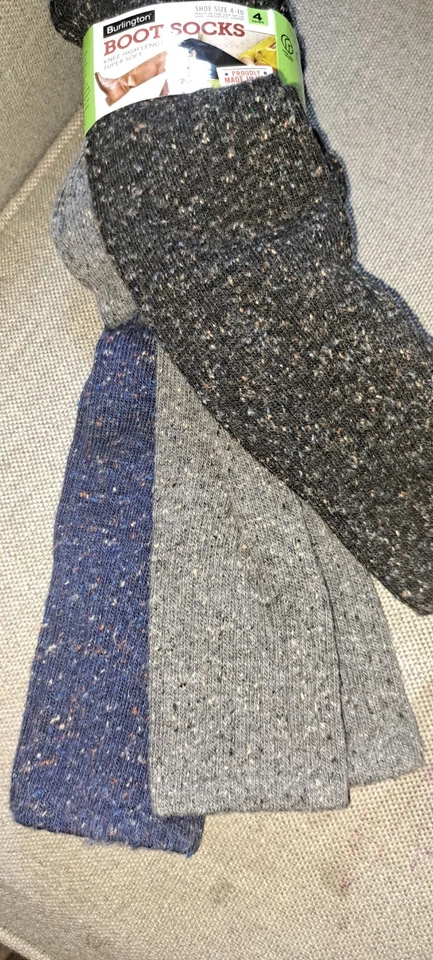 Damas Burlington Botas Calcetines Conjunto Talla 4-10 EE. UU. Hasta la Rodilla Durabilidad Leer Foto 3 de 4