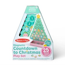 Melissa  Doug Countdown to Christmas Wooden Magnetic Advent Calendar Tree Pink