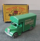 ORIGINAL VINTAGE BOXED MOKO LESNEY MATCHBOX TOY No.17 BEDFORD REMOVALS VAN 1950s