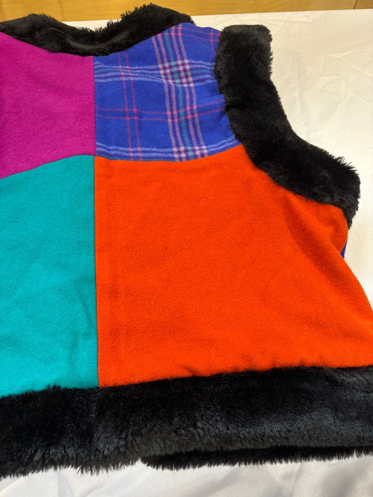 BaaBaaZuZu Patchwork Up-cycled Wool Button Sweate… - image 6