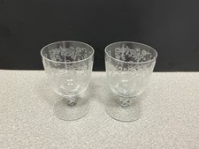 2 cocktails Fostoria Buttercup huîtres ou fruits, excellent état