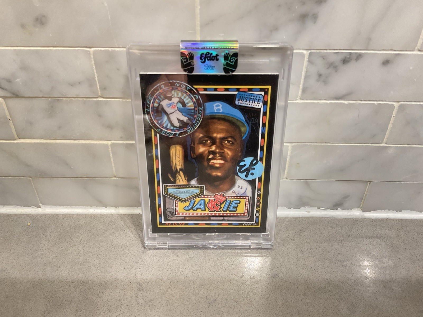1952 Topps Jackie Robinson by Efdot  - Topps Project 2020