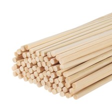 Wooden Dowel Rods,30cm/12" Round Dowel Rod,4mm/0.16" Stick,200 Pack