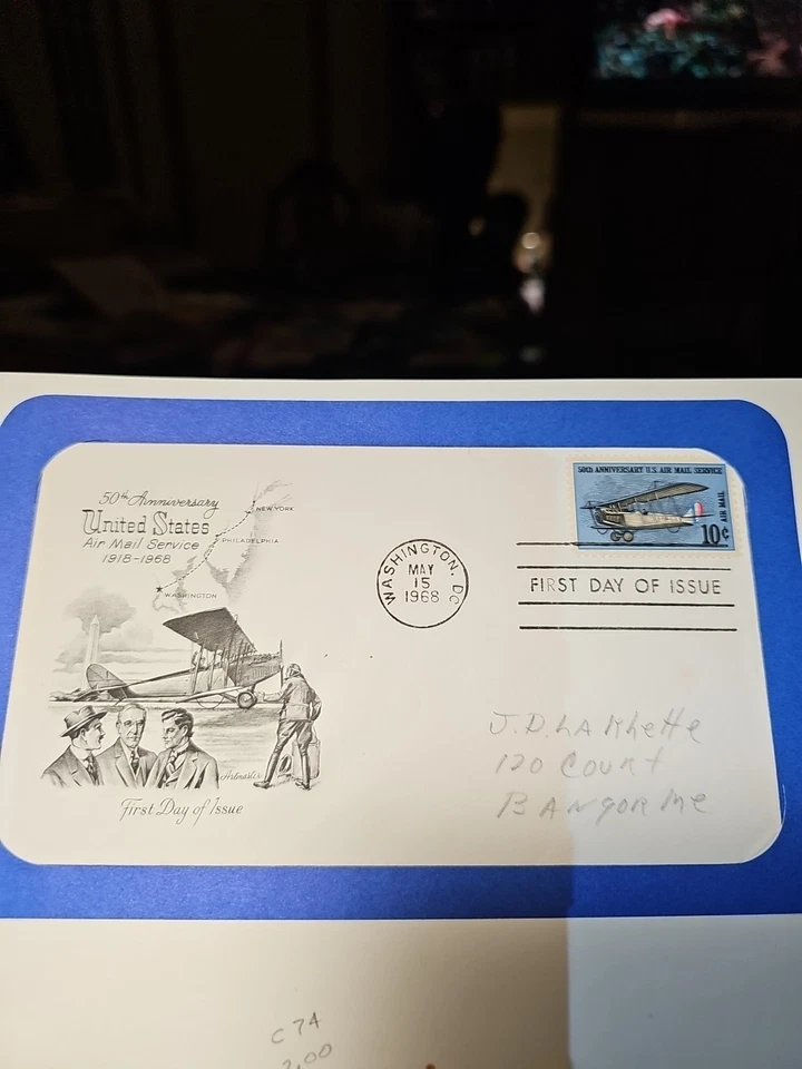 SERVICIO DE CORREO 50 ANIVERSARIO EE. UU. C74 DE 1918 Foto 2 de 4