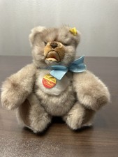 Vintage 10  Steiff Minky Zotty Grayish-Brown Teddy Bear Plush 0301/28