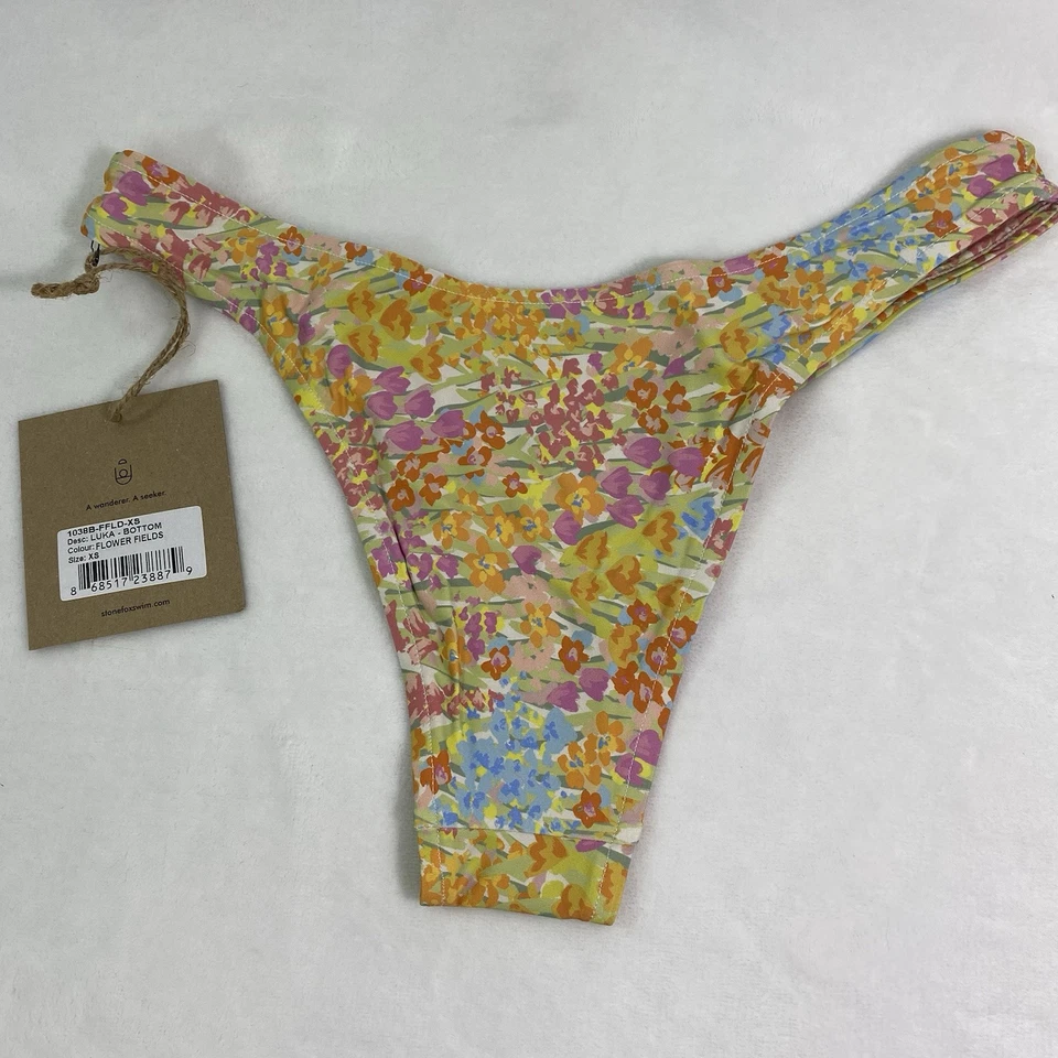 Stone Fox Natación Para Mujer Nuevo con Etiquetas X-Pequeño Floral Luka Fondo de Natación Color Campos de Flores Foto 3 de 4