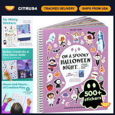 Halloween Coloring  Sticker Activity Book - 500 Stickers for Kids Fun
