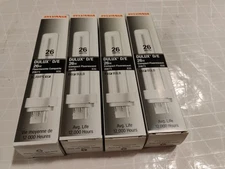 SYLVANIA 20673 CF26DD/E/835/ECO Light Bulb Lot Of 4