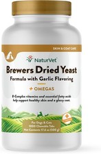 NaturVet Brewers Dried Yeast Formula with Garlic Dogs and Cats 1000 count