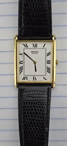 Vintage Seiko Tank Men's Watch 5Y30-5060 Roman Numeral