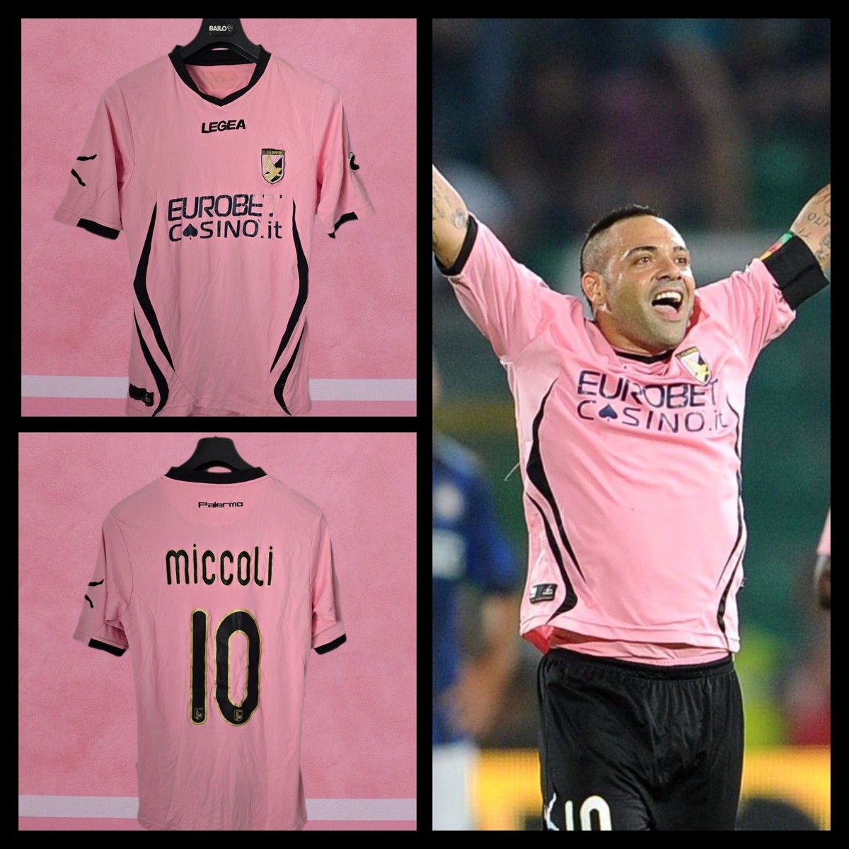 Maglia Palermo Legea 2011/12 Miccoli #10 Maglia da Campo Probabile