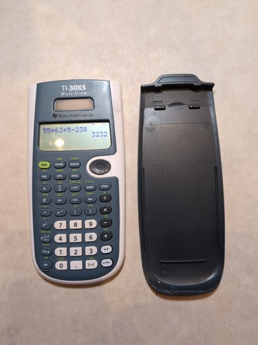 Texas Instruments TI-30XS MultiView Calculator With Cover - Tested and Works