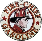 VINTAGE TEXACO FIRE CHIEF GASOLINE PORCELAIN SIGN MOTOR OIL GAS STATION PUMP