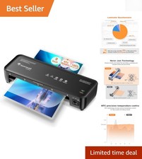 Efficient 9 Inch Laminator for Home & Office - Never Jams, Simple & Convenient