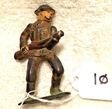 Barclay Antique Lead Toy Soldier, Charging, Cast Helmet #10
