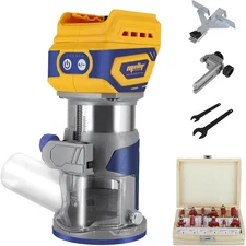 Cordless Compact Router, Mellif Brushless Palm Router Compatible with DeWalt 20V