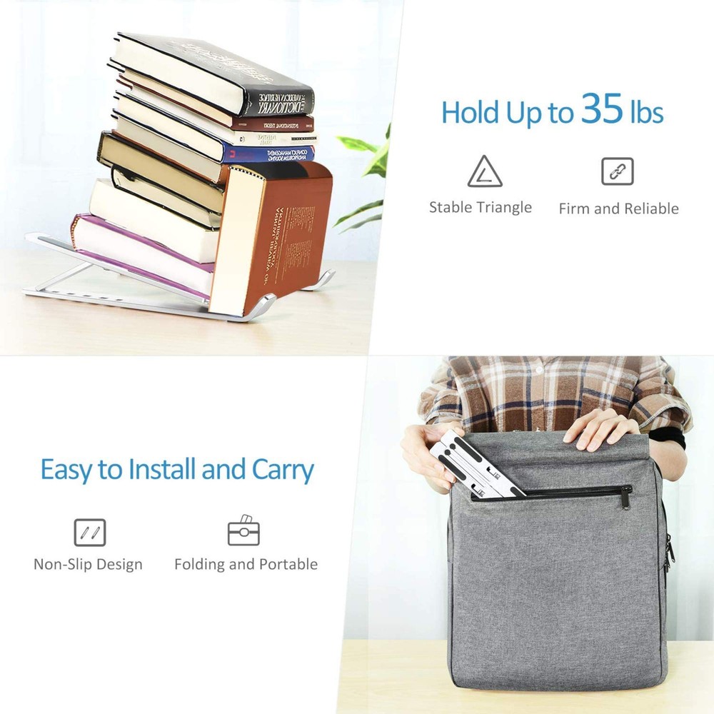 Foldable Aluminum Laptop Stand Riser for Ergonomic Computer Setup