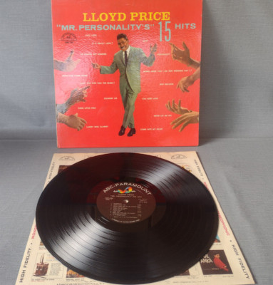Lloyd Price ''Mr Personality's'' 15 Hits  Mono ABC-324 Paramount LP Record 1960