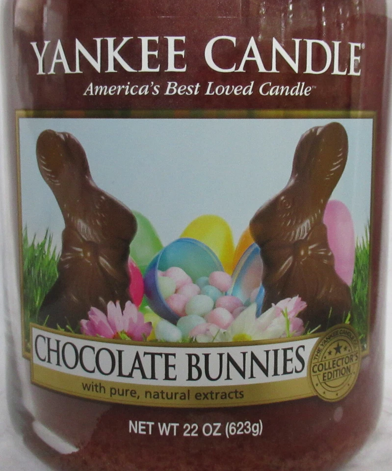 Yankee Candle Large Jar Candle 110-150 hrs 22 oz CHOCOLATE BUNNIES collectors ed - Image 2 of 4