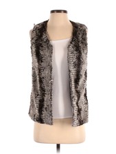 Chelsea & Violet Women Gray Faux Fur Vest Xs