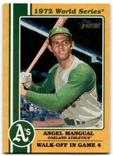 2021 Topps Heritage 1972 World Series Highlights Angel Mangual Oakland Athletics