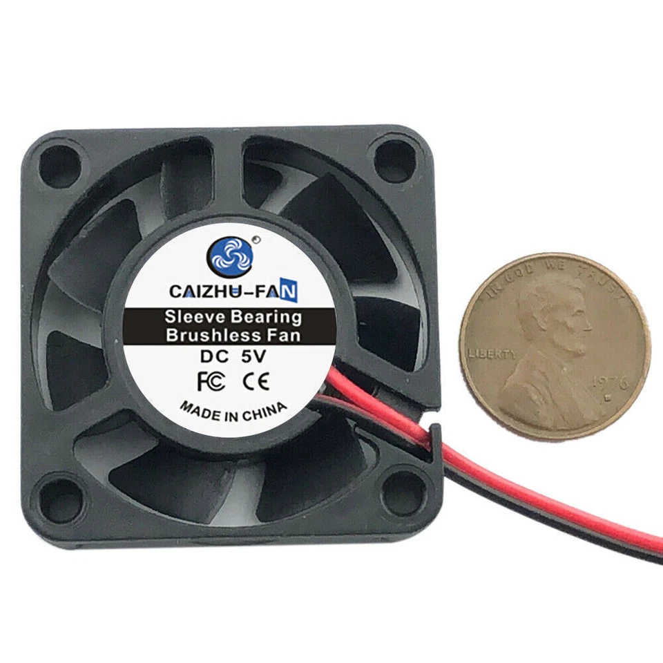 2Stk Lüfter Gehäuselüfter 5V 12V 24V für PC Computer 40x40x10mm 40mm leise FAN - Bild 3 von 4