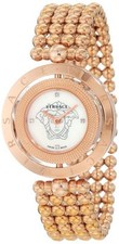 Versace Women 79Q80SD497 S080 Eon Two Rings Rose-Gold Plated Diamond Steel Watch