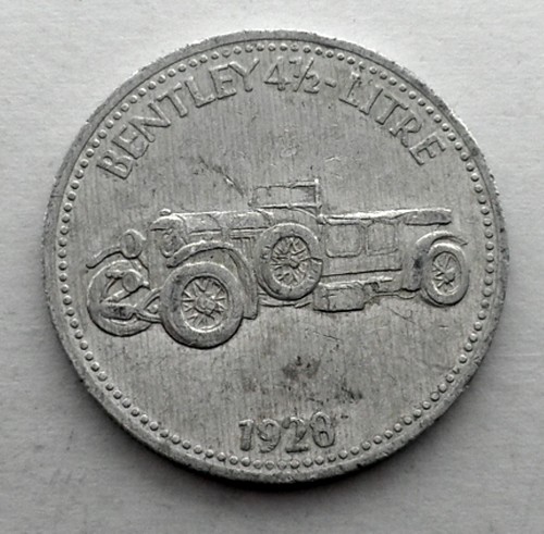 UK SHELL, Historic Cars Bentley 4½ - Litre 1928 Token 26mm 1.7g ...