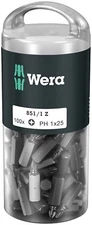 Wera 05072440001 DIY PH 1 x 25mm Phillips Insert Bit, 100 Piece