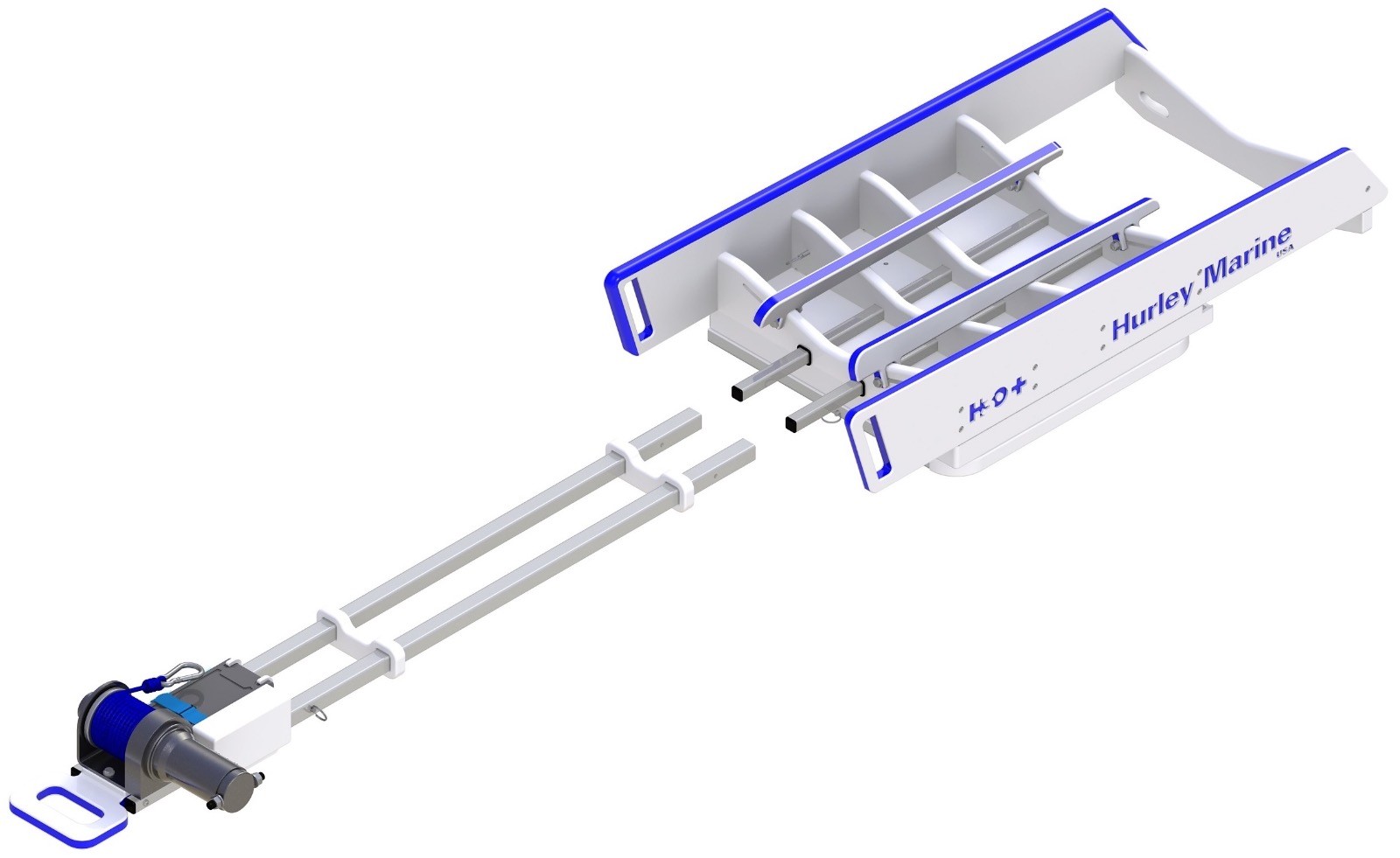 HURLEY H3O+ Plus DAVIT Davits Inflatable Dinghy Rib Boat Lift Chock