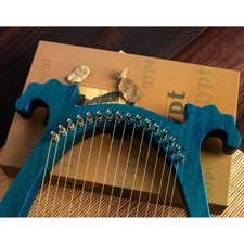 New Lyre Harp,16 Metal String Harp Solid Wood Mahogany with Tuning Wrench Gift
