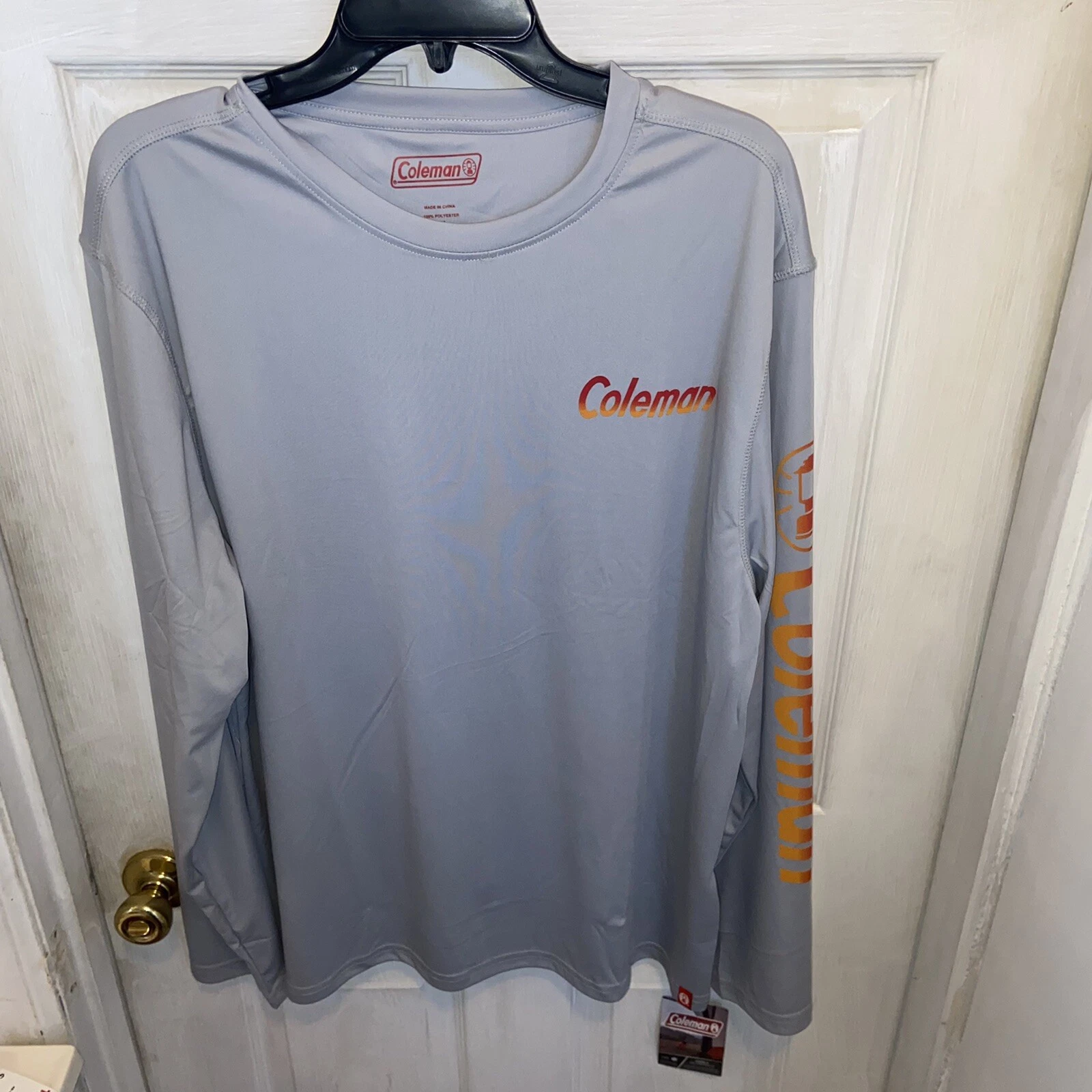Coleman Long-Sleeve Graphic Sun Fishing T-shirt Gray Men's Size XL