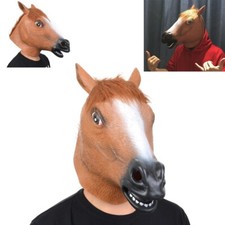 Cosplay Animal Horse Head Ear Funny Halloween Mask Full Face Party Costume Props