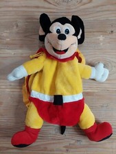 Vintage Mighty Mouse Plush Kids Backpack RARE NWOT by A&A 1988 