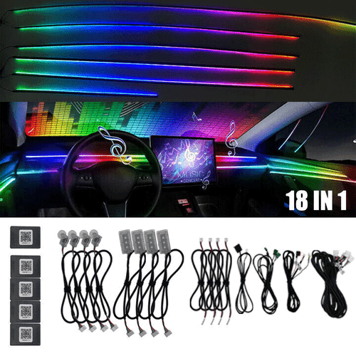 Car Full RGB LED Bead Symphony Dream/color Interior Ambient Lighting APP Control - Bild 26 von 32