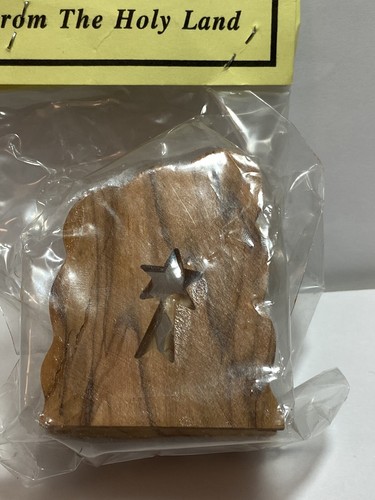 Vintage NEW Handmade Holy Land Olive Wood Nativity Bethlehem Christmas Decor - Picture 5 of 7