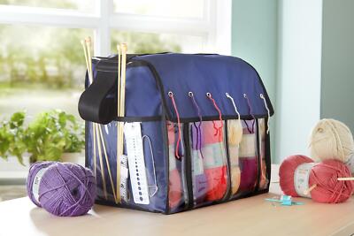 Knitting Wool Organiser Dispenser Portable Tote Bag Holder Zip up