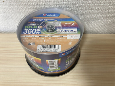 Verbatim 50 Blank Blu-ray Discs 50GB BD-R DL 4x 6x bluray VBR260RP50SV1