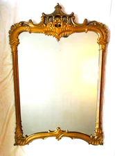 Antique Chinese Chippendale Mirror with Ornate Pagoda and Flower Pediment Design