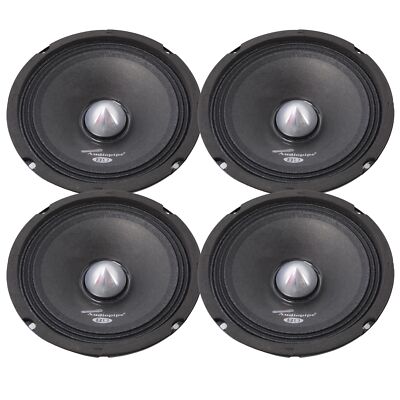 2 Pair 6.5'' 1000W 8 Ohm Neo Mid-Bass Bullet Loudspeakers AP-APMB-611DR Audiopipe