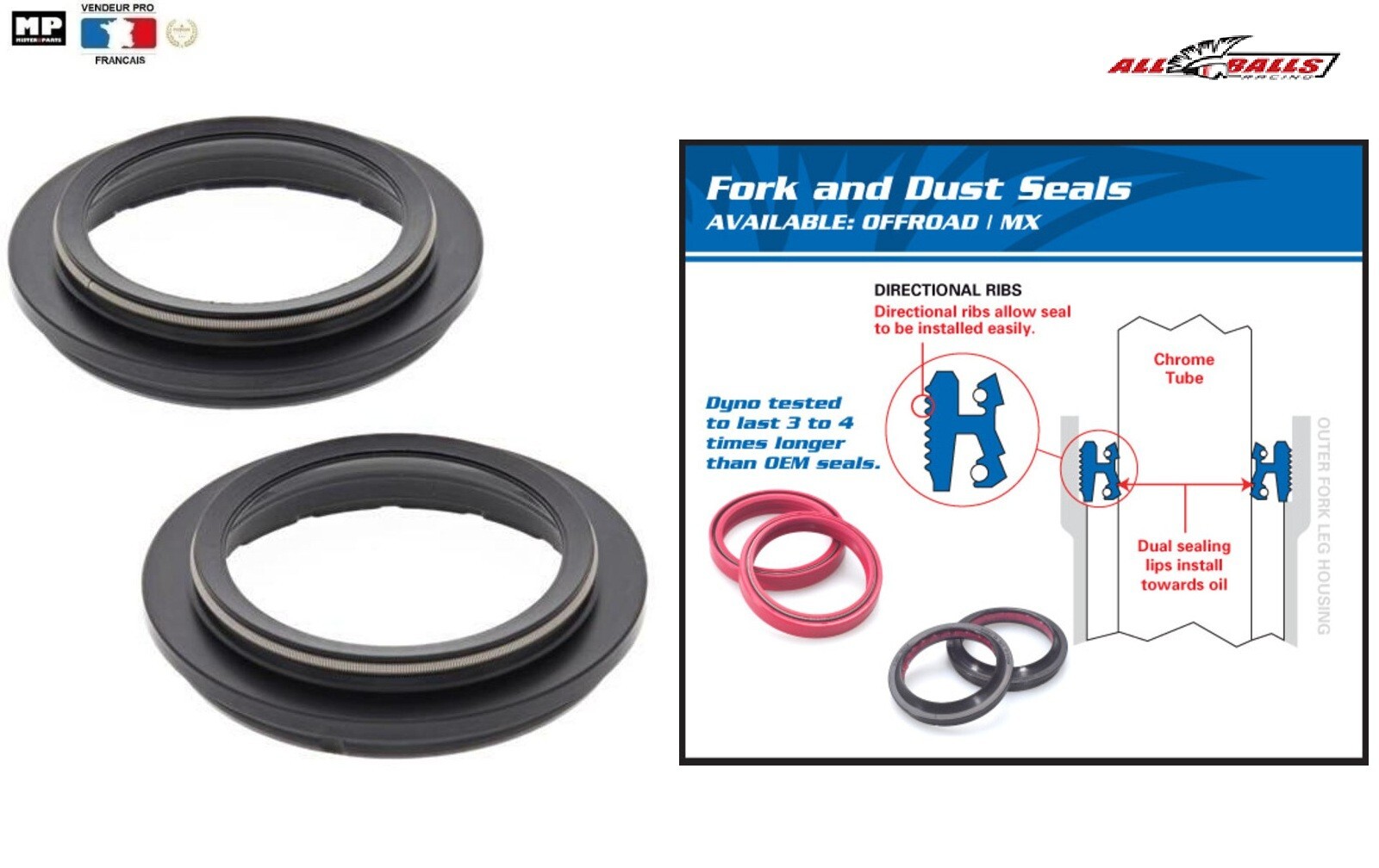 Caches-poussière fourche 41mm BMW G310GS joint suspension moto 57-107
