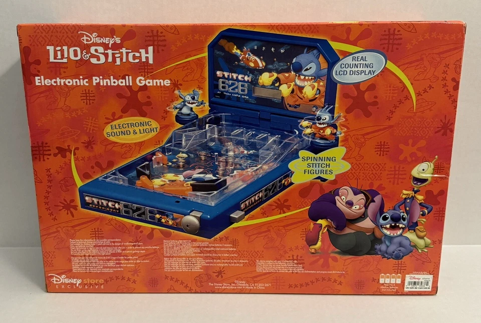 Juego de Pinball Electrónico Lilo & Stitch VINTAGE NUEVO EN CAJA EXCLUSIVO DE DISNEY STORE Foto 4 de 4