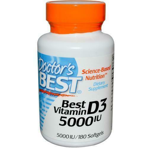 Doctors Best DRB00218 D3 5000IU 180 Softgels Vitamin D3 for sale