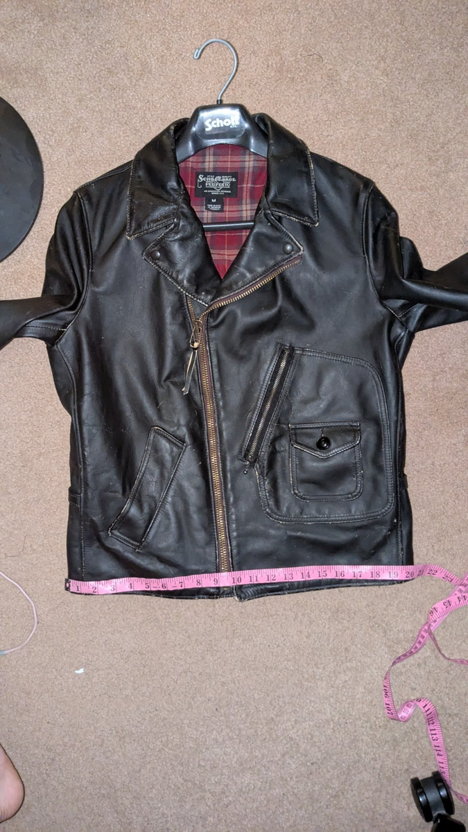 Schott NYC Perfecto PER28 Vintaged Cowhide Motorcycle Jacket Black