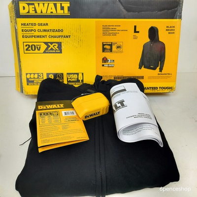 #ad #ad No Battery DEWALT DCHJ067B L Heated Hoodie Black with USB Adapter $61.99