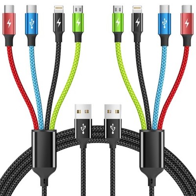 5FT USB-C Fast Charging Cables - 2 Pack for iPhone and Android Devices