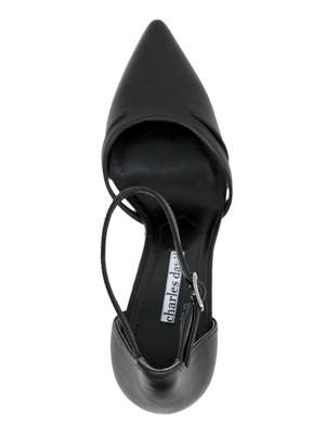 CHARLES DAVID Womens Black Astrid Pointed Toe Stiletto Leather Pumps 8 M